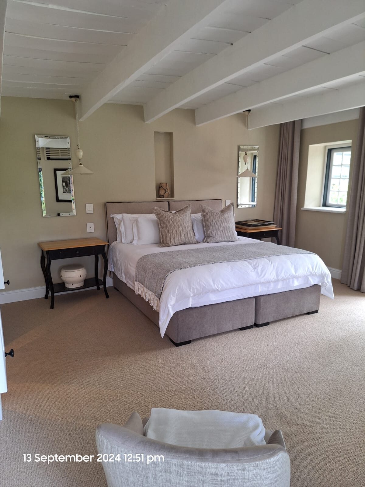 Styled bedroom after renovation