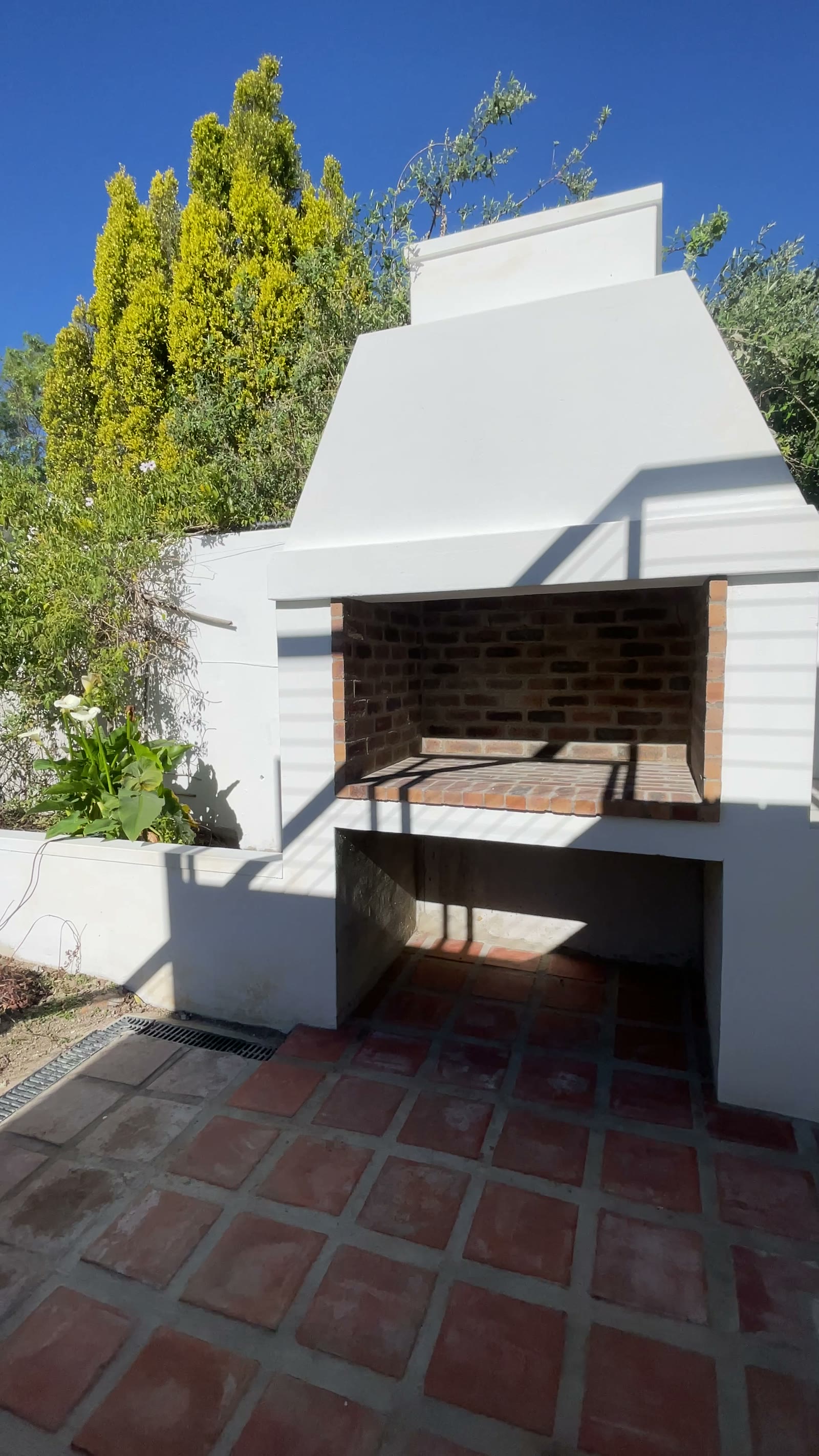 Newly built braai and outdoor fireplace