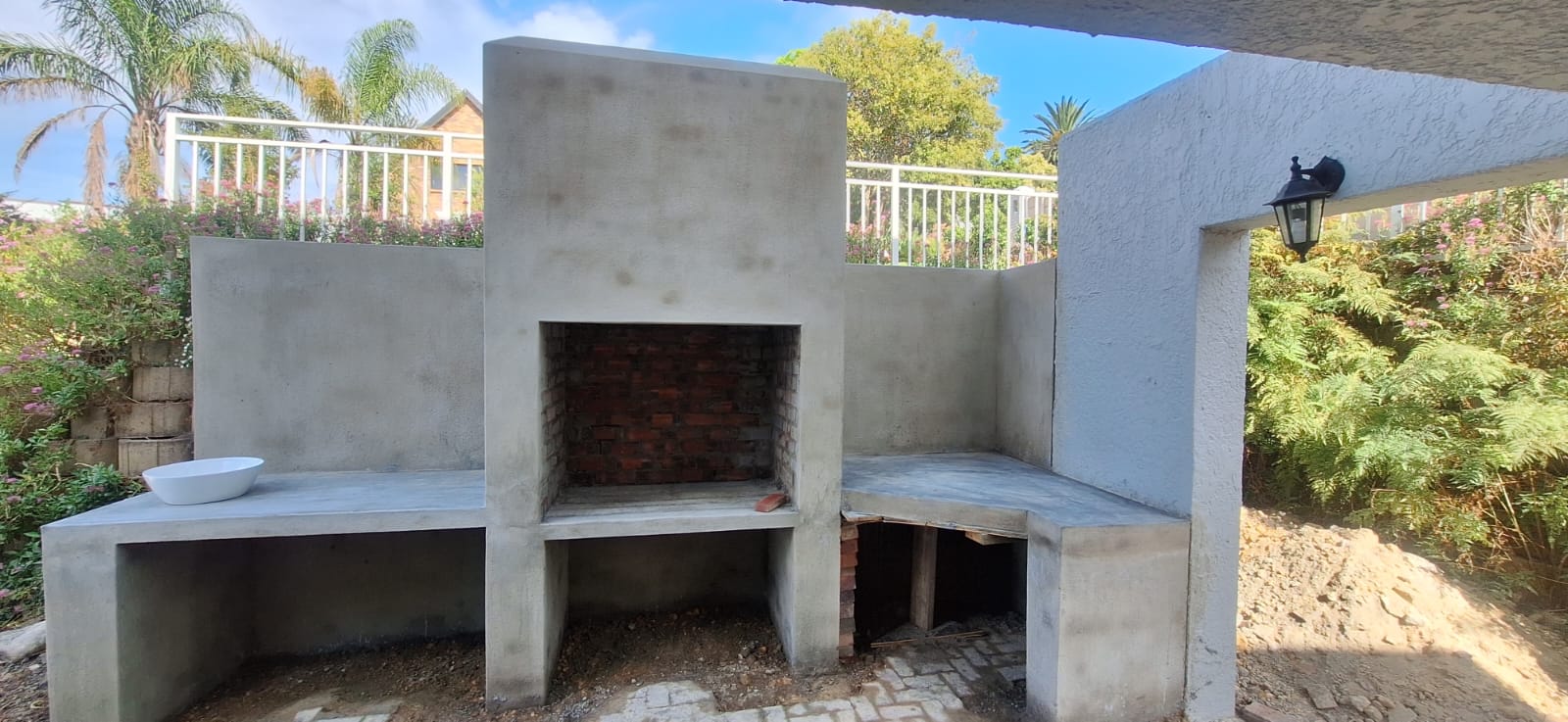 Completed outdoor braai