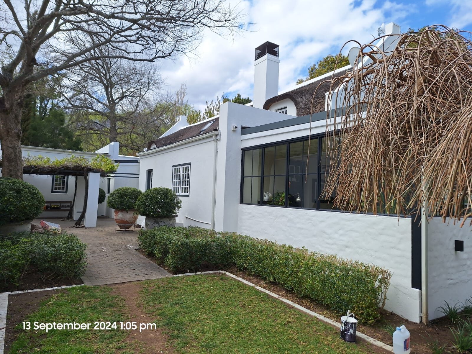 Cape Dutch estate from the garden