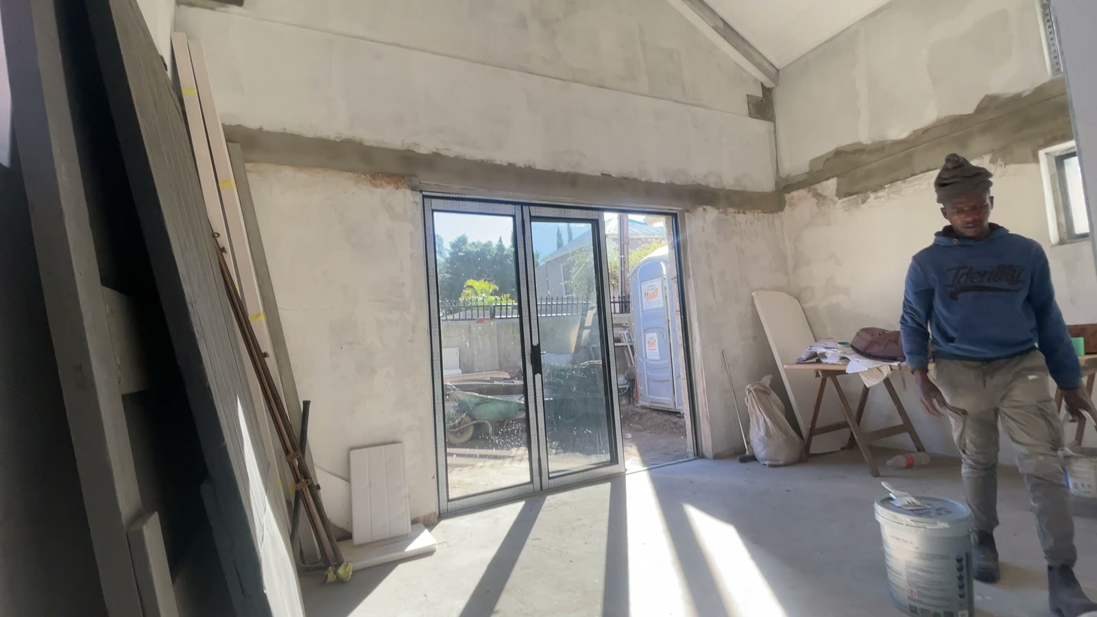 New interior of a renovated Paarl home during the build