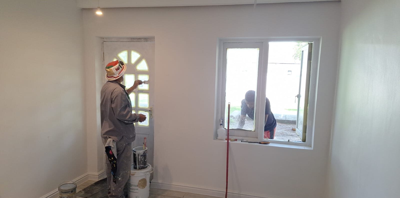 Interior painting during a renovation