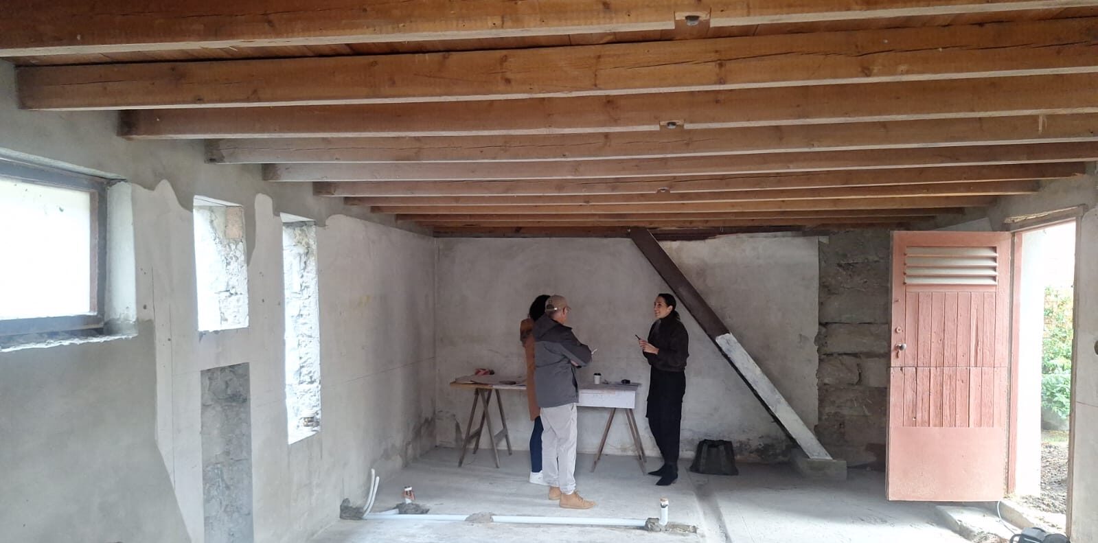 Interior strip-out during a renovation