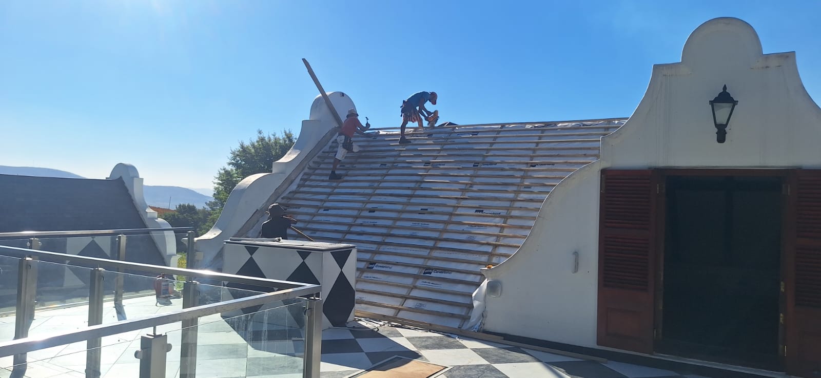 Roof conversion in progress
