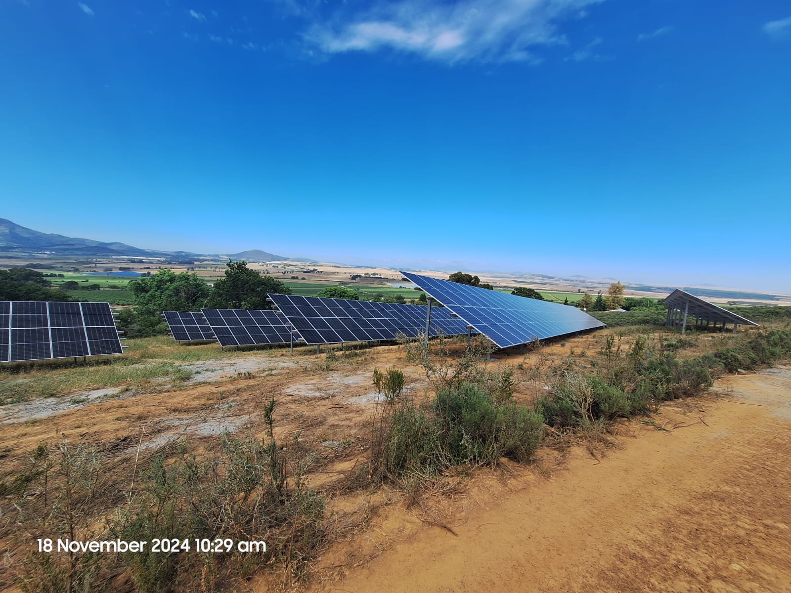 Large solar farm installation