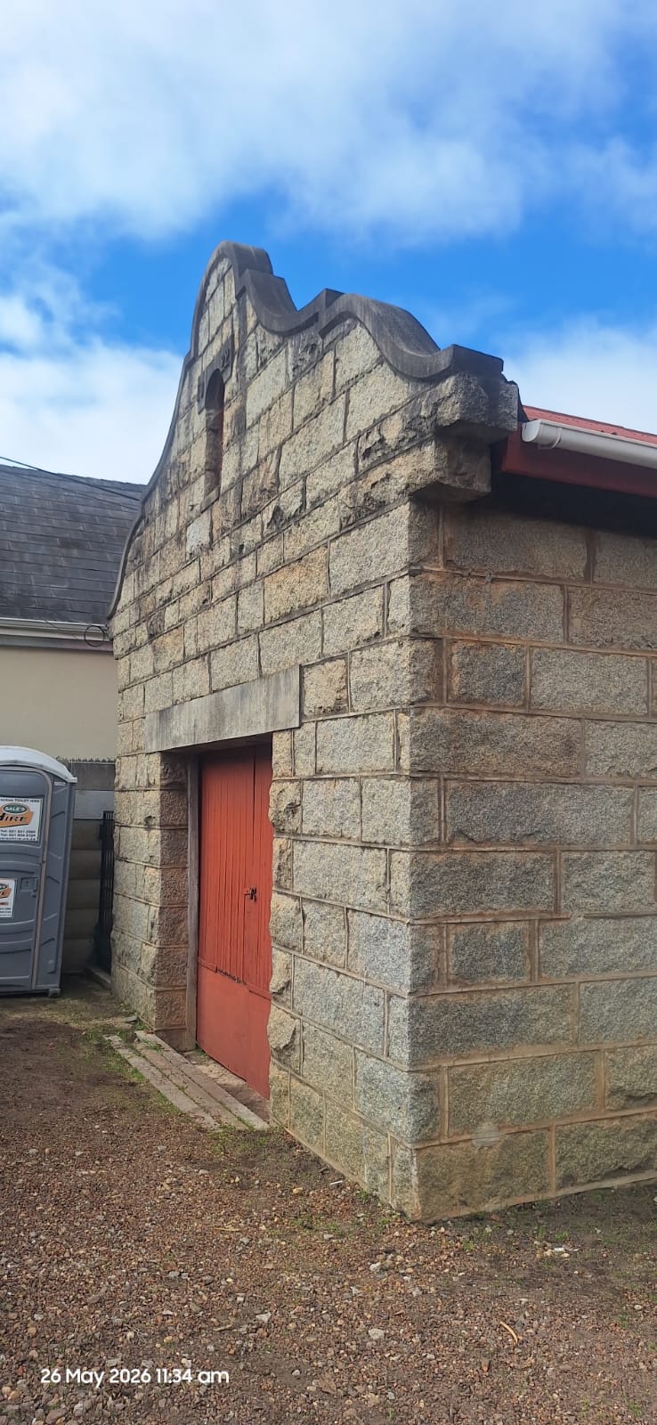 Stone gable restoration